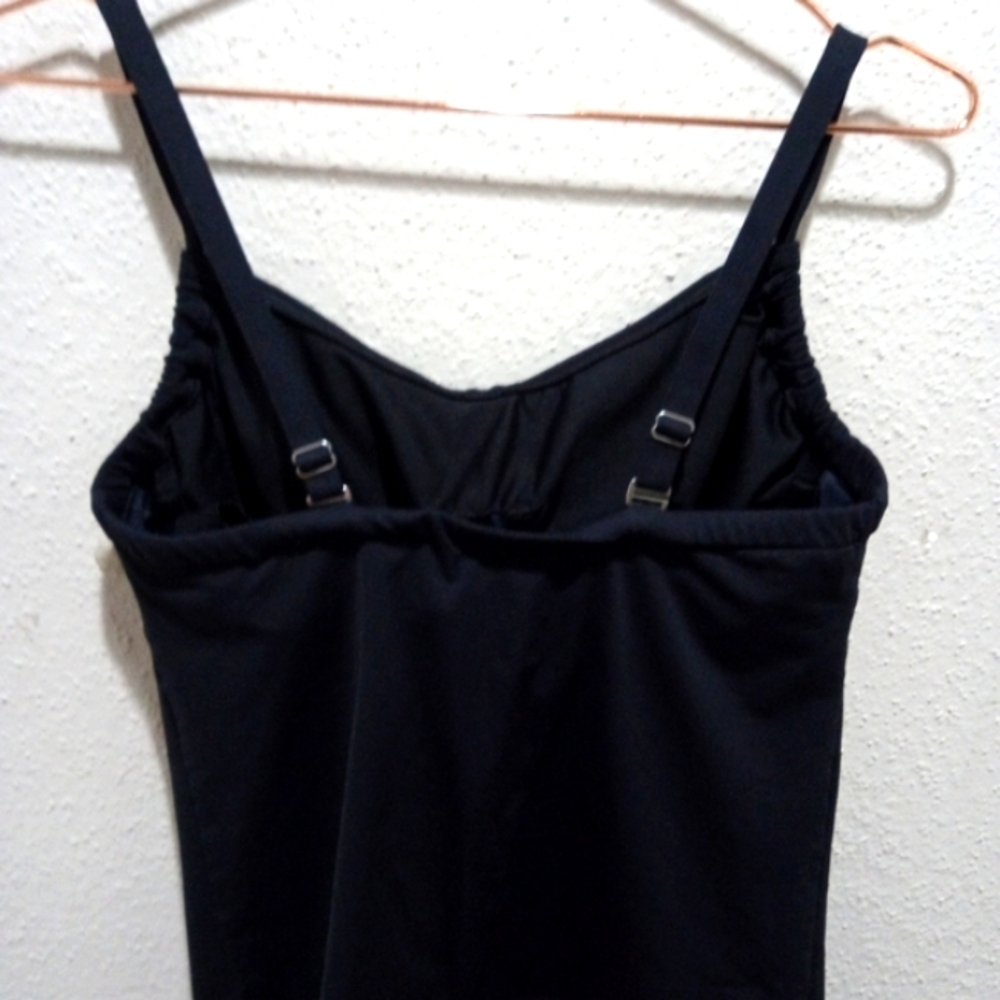 Women's Lands End Black Swim Suit Top Underwire Built in Bra sz 8 - Picture 6 of 9